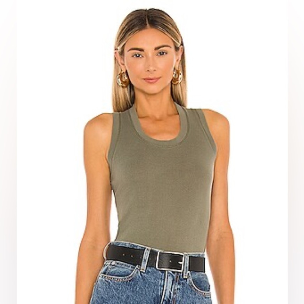 Free People Ribbed U Tank, Size L